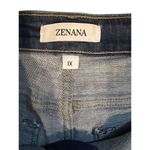 Zenana Women's Plus Size 1X Blue Denim Cut-Off Shorts Casual Photo 2