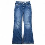 Cruel Girl Vintage Y2K Jeans Embroidery Low Rise Bootcut Denim Distressed Photo 2