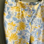 Liz Claiborne  Women’s size 18 Emma Floral Ankle Jeans in Yellow and Cool Blue Photo 2