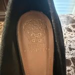 Vince Camuto  Black Sueded Heels with Gold Bow Accent Photo 1