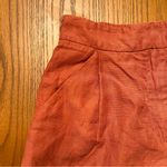 Wilfred Aritzia Fable High-Rise Pleated Linen Mini Shorts Moroccan Spice Size 2 Photo 9