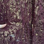 Dress the Population Antoinette Burgundy and Gold Foil Lace Gown NWOT Photo 7