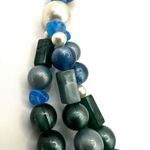 Avon vintage South of France blue beaded triple strand necklace Photo 4
