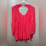 Free People  Women's Sweetest Dream Tunic Pink Long Sleeve Boho Size Small‎ Photo 2