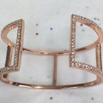 BCBG Max Azria rose gold cuff crystal bracelet Photo 2