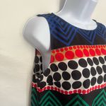 Trina Turk  Sleeveless Geometric Womens Top Sz 0 Y2K Mod Retro Preppy Polka Dots Photo 4