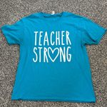 Jerzees  Blue 'Teacher Strong' Women's Tee Photo 0