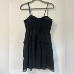 American Eagle  Black Ruffle Sweetheart Dress Size 10 Photo 4