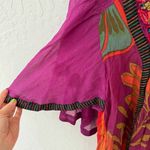 Label Rita Kumar 100% Silk Floral Flutter Embroidered Flowy Boho Traditional Top Purple Size 2 Photo 4