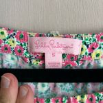 Lilly Pulitzer  Floral Belted Short Sleeve‎ Tunic Dress Sz S Pink Green Photo 2