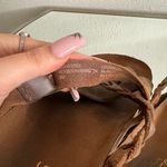 White Mountain WHITE MOUNTIAN Brown Suede Leather Harrington Braided Strappy Slip On Sandals Photo 11