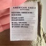 American Eagle  Long Sleeve Olive Baby Doll Open Button Back Lightweight Size XS Photo 8