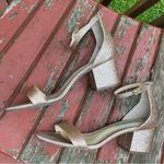 Betsey Johnson Miri Gold Glitter Ankle Strap Heels Women’s 7.5 Photo 4