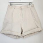 Vintage 90s L.L. Bean Beige Khaki High Rise Original Fit Roomy Shorts Size 10 Tan Photo 0