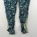 Free People Blue & Cream Floral Print Cropped Mid Rise Pants Sz 0 NEW Photo 2