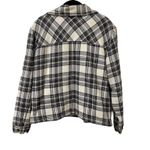 Lucky Brand Brown Plaid Flannel Shacket L Sherpa Lining Photo 5