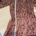 LONDON MILANO PARIS Paisley Silk Blend V Neck Dolman Sleeve Smocked Waist Mini Purple Size 2 Photo 12