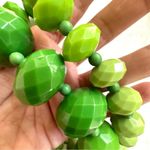 Garold Miller green beaded necklace and earrings set Photo 7