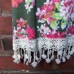 NWOT Botanical Fringed Crop Top in Green | Size XS Photo 2