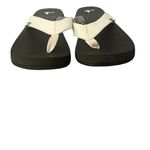 Sanuk Yoga Mat Flip Flops Thong Sandals Women's US 8 | EU 39 White/Black Photo 9