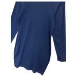 Old Navy  Dress Womens L High Mock Neck Micro Ribbed Long Sleeve Bodycon Blue Photo 7