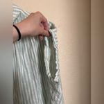 Madewell  Central Button Down Boxy Top Shirt Size Medium Striped Mint‎ White Photo 5