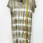 Gap Green Tie Dye Cotton Blend Short Sleeve Slub T-Shirt Dress Size Medium Photo 7