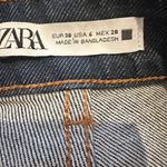 ZARA High Waisted Hip Pocket Frayed Hem Denim Cutoff Jean Shorts Size 6 Photo 6