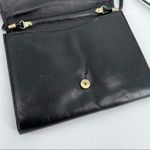 Vintage black leather cross Body purse bag shoulder bag Tooled mid century‎ Black Photo 3