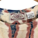 Vintage Y2K Grass Rags 100% Cotton Made in USA Ribbed Earthy Tie Dye Tee Sz M Blue Photo 1