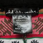 United States Sweaters  Christmas Holiday Green Red Snowflake Leggings Size XL Photo 0