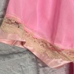 Vintage Julius Nylon Sheer Overlay Nightgown Pink Short Sleeve Size M 70s Size M Photo 3