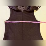 CoVelo Clothing Poppy Black Wool Long Sleeveless Jacket Topper Vest Silk Lined Size 12 Photo 9