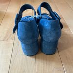 Vionic Chardonnay Croco Embossed Suede Dress Dark Denim Sandals Size 7.5 Photo 5