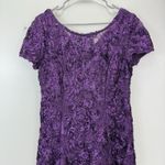Alex Evenings  Purple Lace Sequins Rosette Flare Party‎ Dress Size 10 Photo 5
