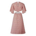 Joteisy‎ Women's Sexy Cut Out Swing Sleeve Floral Maxi Dress Women Size XL NWT Red Photo 2