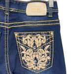 Angel LA Rhinestone Embellished Bootcut Jeans Bling Y2K Western Style 11/28 Blue Size undefined Photo 4