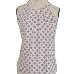 Valerie Bertinelli Womens Blouse Top Halter Print Size Small Linen Blend Pleated Photo 0