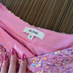 ASOS NWOT pink sequin glitter wide leg pants Photo 11