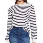 Wild Fable π΅ SALE 3/$25 STRIPE CREW NECK BLUE WHITE LONG SLEEVE NAUTICAL TOP Photo 0