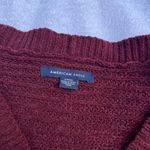American Eagle Outfitters Burgundy Long Sleeves V Neck Sweater Photo 2