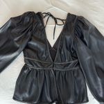Boutique Leather Shirt Black Size L Photo 2