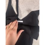 Abercrombie & Fitch  Ribbed‎ Midi Dress Ivory V-Neck Tank Sweater Slit Size S Photo 11