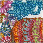 Trina Turk  Paisley Reef Blouse Womens Size Brights Pink Blue Yellow Photo 5