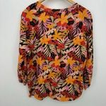 Ann Taylor Loft Womens Tropical Sweatshirt Size M Bright Spring Career Office Weekend Top Photo 1