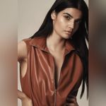 Hutch Anthropologie  Faux-Leather Utility Jumpsuit Size: S Photo 13