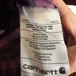 Carhartt  Rugged Flex‎ Womens Plaid Flannel Shirt Loose Fit Purple Medium M Photo 5