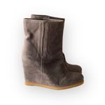 Stuart Weitzman new  𖦹 Bootscout Wedge Heel Ankle Boot 𖦹 Dark Taupe Suede 𖦹 10 Photo 2