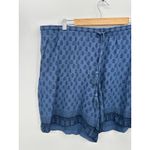 J. Jill Women Blue Printed High Waisted Shorts Size XL Tassels Vaca Casual Loose Photo 3