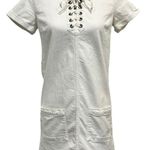 Sézane Sezane Ecru Giulia Denim Shift Dress French Country Coastal Rustic Boho Preppy Photo 0